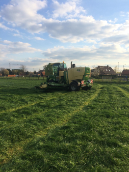 Gras maaien met krone Big M eventueel op zwad