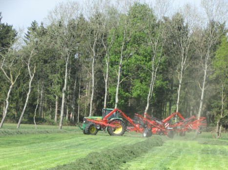 Gras harken tot 15 meter 1 werkgang.